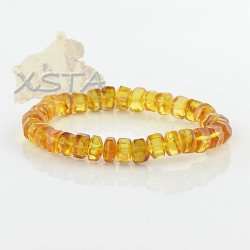 Yellow natural amber color bracelet